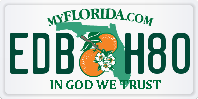 FL license plate EDBH80
