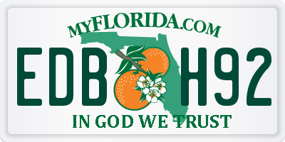 FL license plate EDBH92