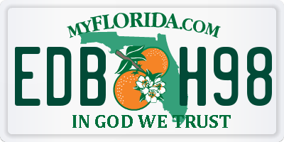 FL license plate EDBH98