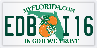 FL license plate EDBI16