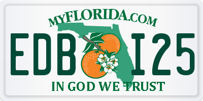 FL license plate EDBI25