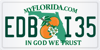 FL license plate EDBI35