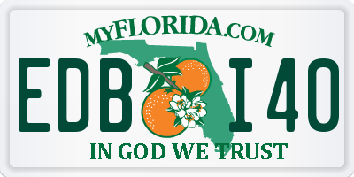 FL license plate EDBI40