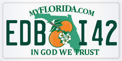 FL license plate EDBI42