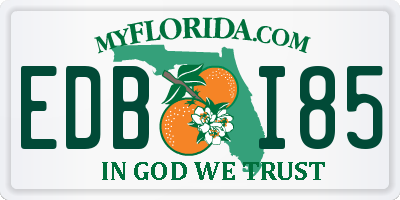 FL license plate EDBI85