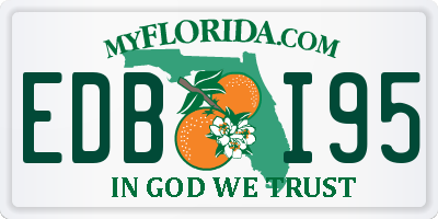 FL license plate EDBI95