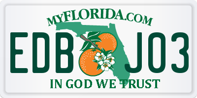 FL license plate EDBJ03