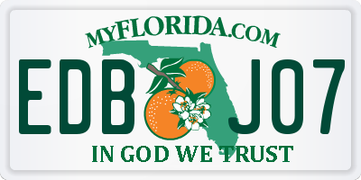 FL license plate EDBJ07