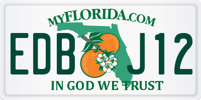 FL license plate EDBJ12