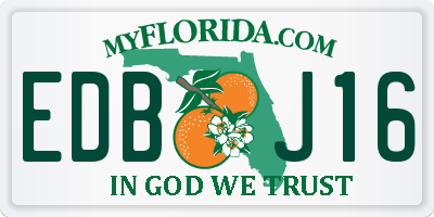 FL license plate EDBJ16