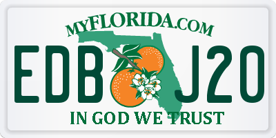 FL license plate EDBJ20