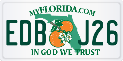 FL license plate EDBJ26