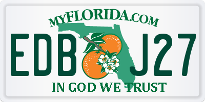 FL license plate EDBJ27