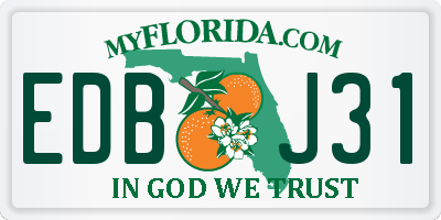FL license plate EDBJ31
