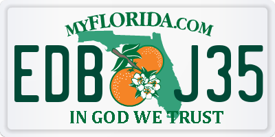 FL license plate EDBJ35