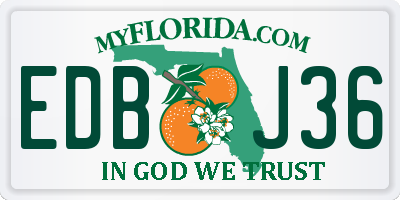 FL license plate EDBJ36