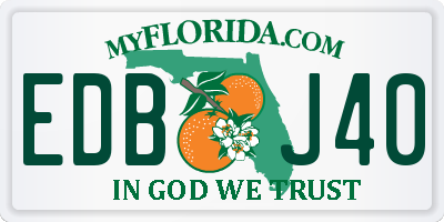 FL license plate EDBJ40