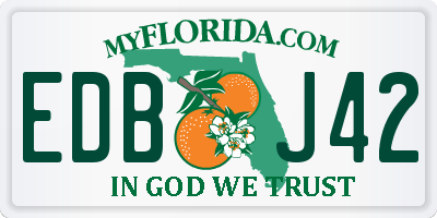 FL license plate EDBJ42