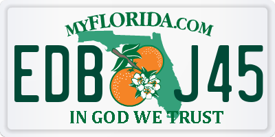 FL license plate EDBJ45