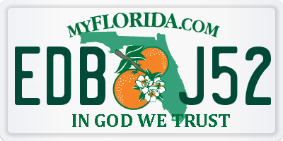 FL license plate EDBJ52