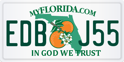 FL license plate EDBJ55