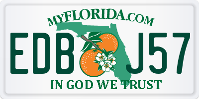 FL license plate EDBJ57