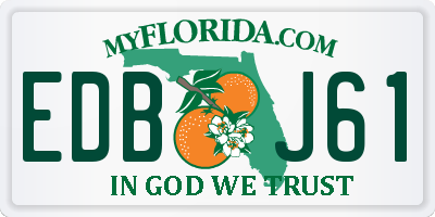 FL license plate EDBJ61