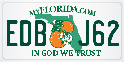 FL license plate EDBJ62