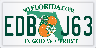 FL license plate EDBJ63