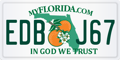 FL license plate EDBJ67