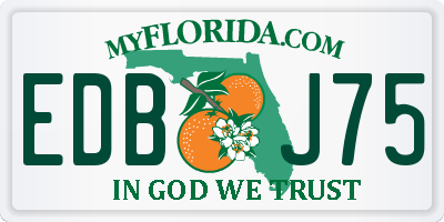 FL license plate EDBJ75