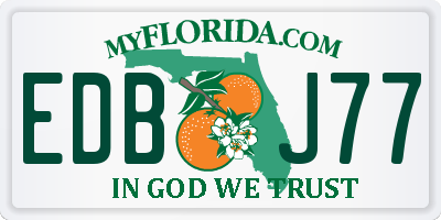 FL license plate EDBJ77