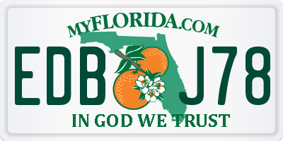 FL license plate EDBJ78