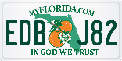 FL license plate EDBJ82