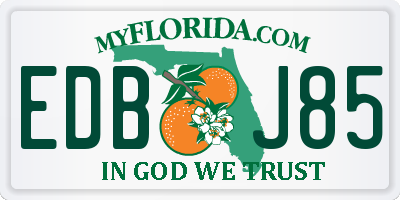 FL license plate EDBJ85