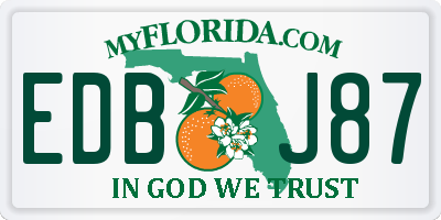FL license plate EDBJ87