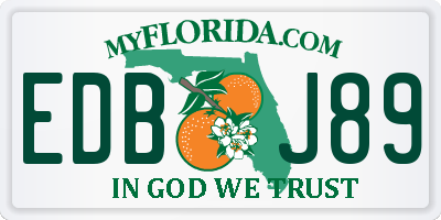 FL license plate EDBJ89