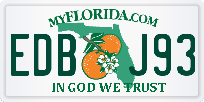 FL license plate EDBJ93