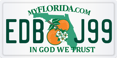 FL license plate EDBJ99
