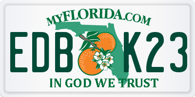 FL license plate EDBK23