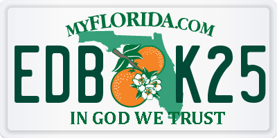 FL license plate EDBK25