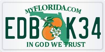 FL license plate EDBK34