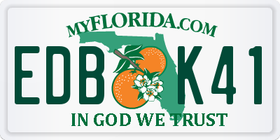 FL license plate EDBK41