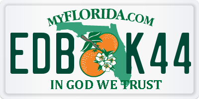 FL license plate EDBK44