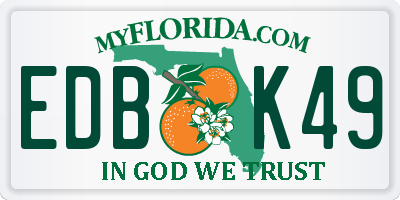 FL license plate EDBK49