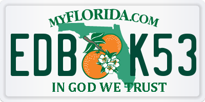 FL license plate EDBK53