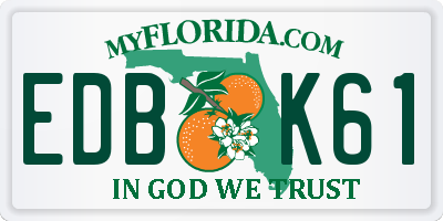 FL license plate EDBK61