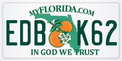 FL license plate EDBK62