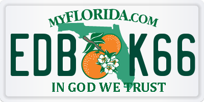 FL license plate EDBK66