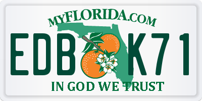 FL license plate EDBK71